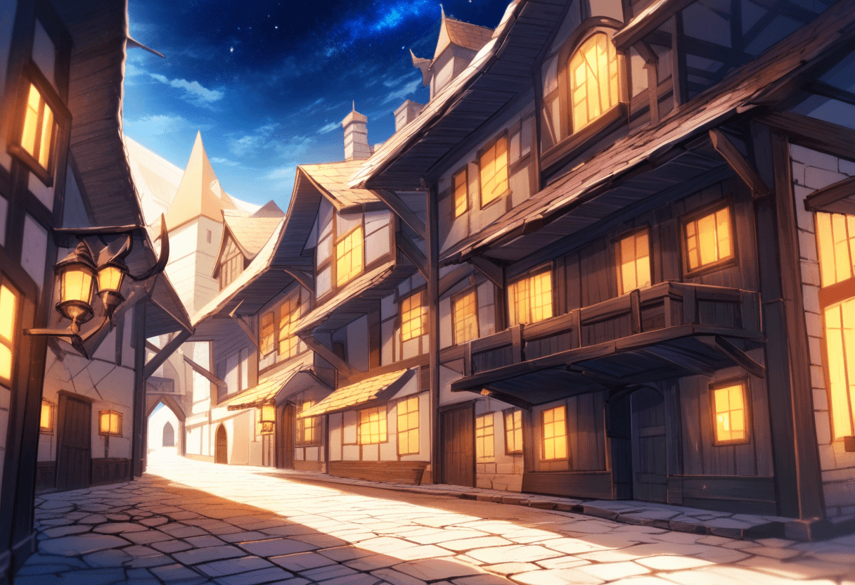 별빛 마을 배경